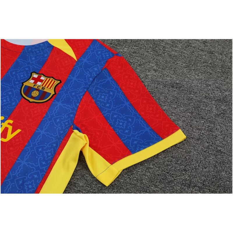 Mens Barcelona Short Training Suit Blue – Red 2023/24