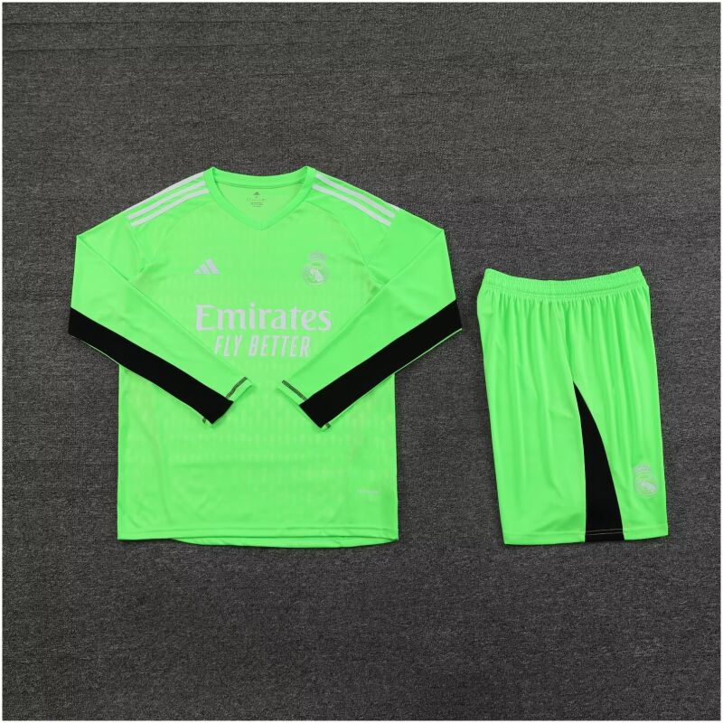 Mens Real Madrid Goalkeeper Green Suit Long Sleeve 2023/24