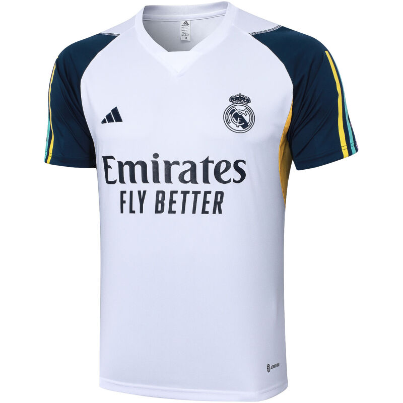 Mens Real Madrid Short Training Jersey White 2023/24