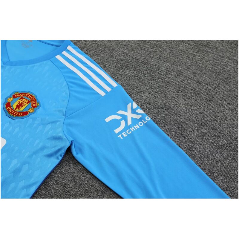 Mens Manchester United Goalkeeper Blue Suit Long Sleeve 2023/24