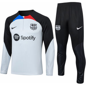 Mens Barcelona Training Suit Grey – Black 2023/24
