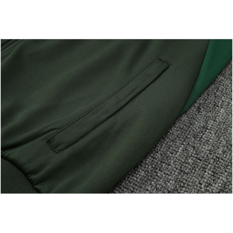 Mens Manchester City Jacket + Pants Training Suit Dark Green 2023/24