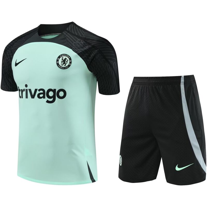 Mens Chelsea Short Training Suit Green 2023/24