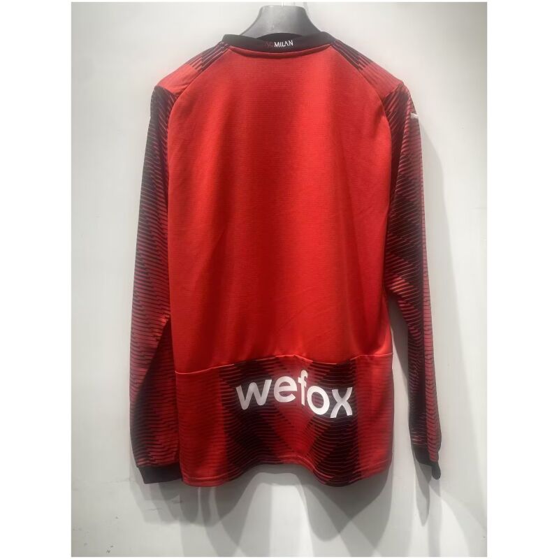 Herren AC Milan Heim Trikot Langarm 2023/24