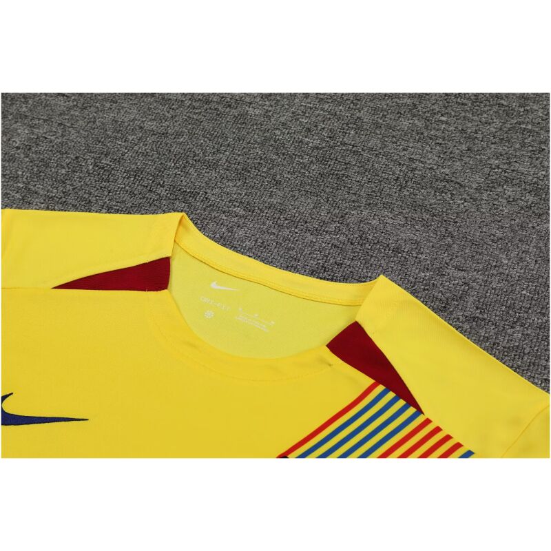 Mens Barcelona Short Training Suit Yellow 2023/24