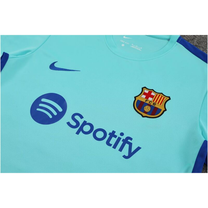 Mens Barcelona Short Training Suit Turquoise 2023/24