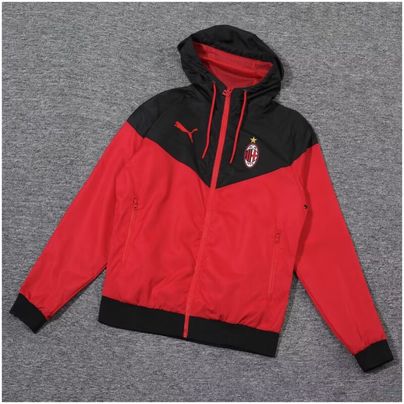 Mens AC Milan All Weather Windrunner Jacket Red 2023/24