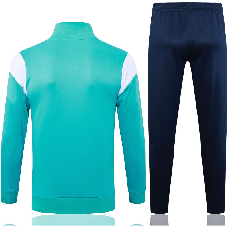 Mens Olympique Marseille Jacket + Pants Training Suit Green II 2023/24