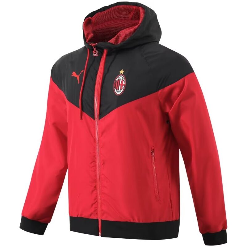 Mens AC Milan All Weather Windrunner Jacket Red 2023/24