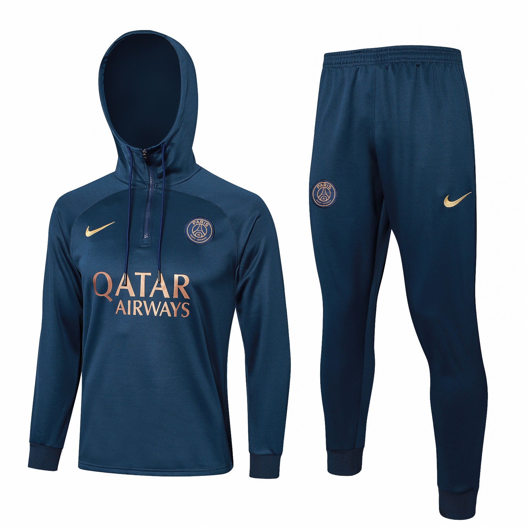 Mens PSG Hoodie Sweatshirt Royal 2023/24