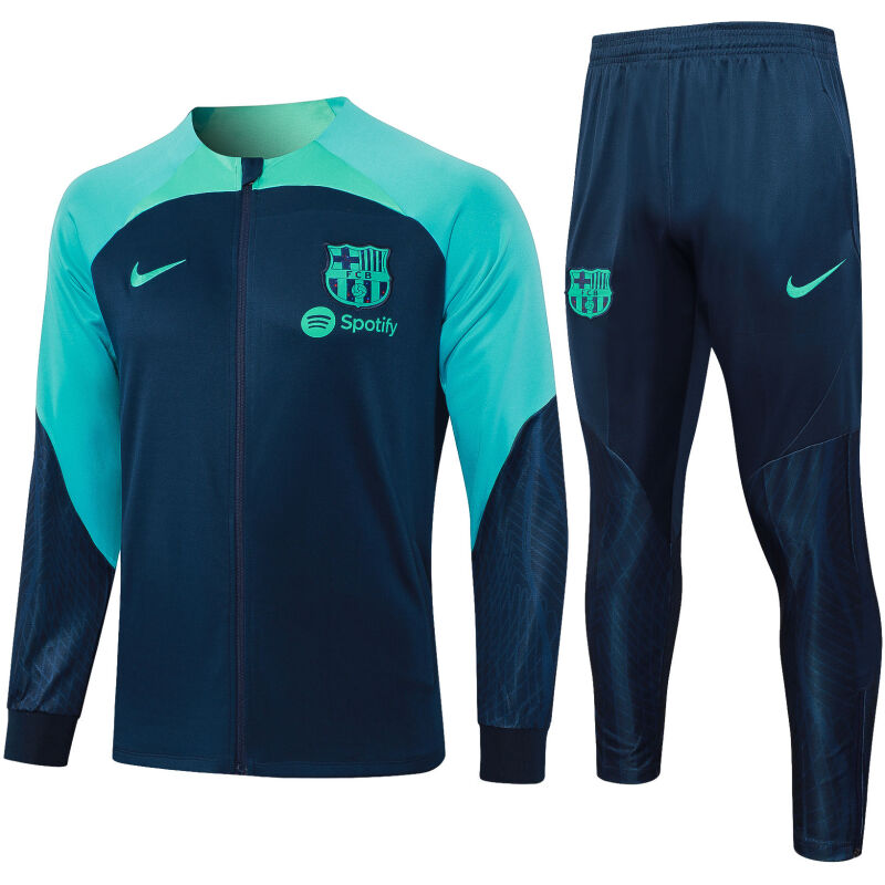 Mens Barcelona Jacket + Pants Training Suit Royal – Green 2023/24
