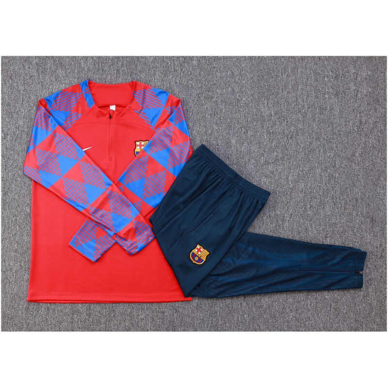Kids Barcelona Training Suit Red 2023/24