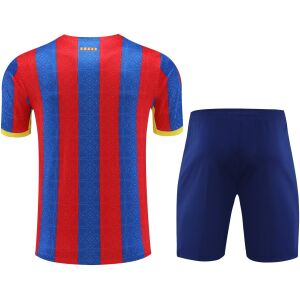 Mens Barcelona Short Training Suit Blue – Red 2023/24