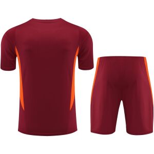 Mens Manchester United Short Training Suit Burgundy 2023/24