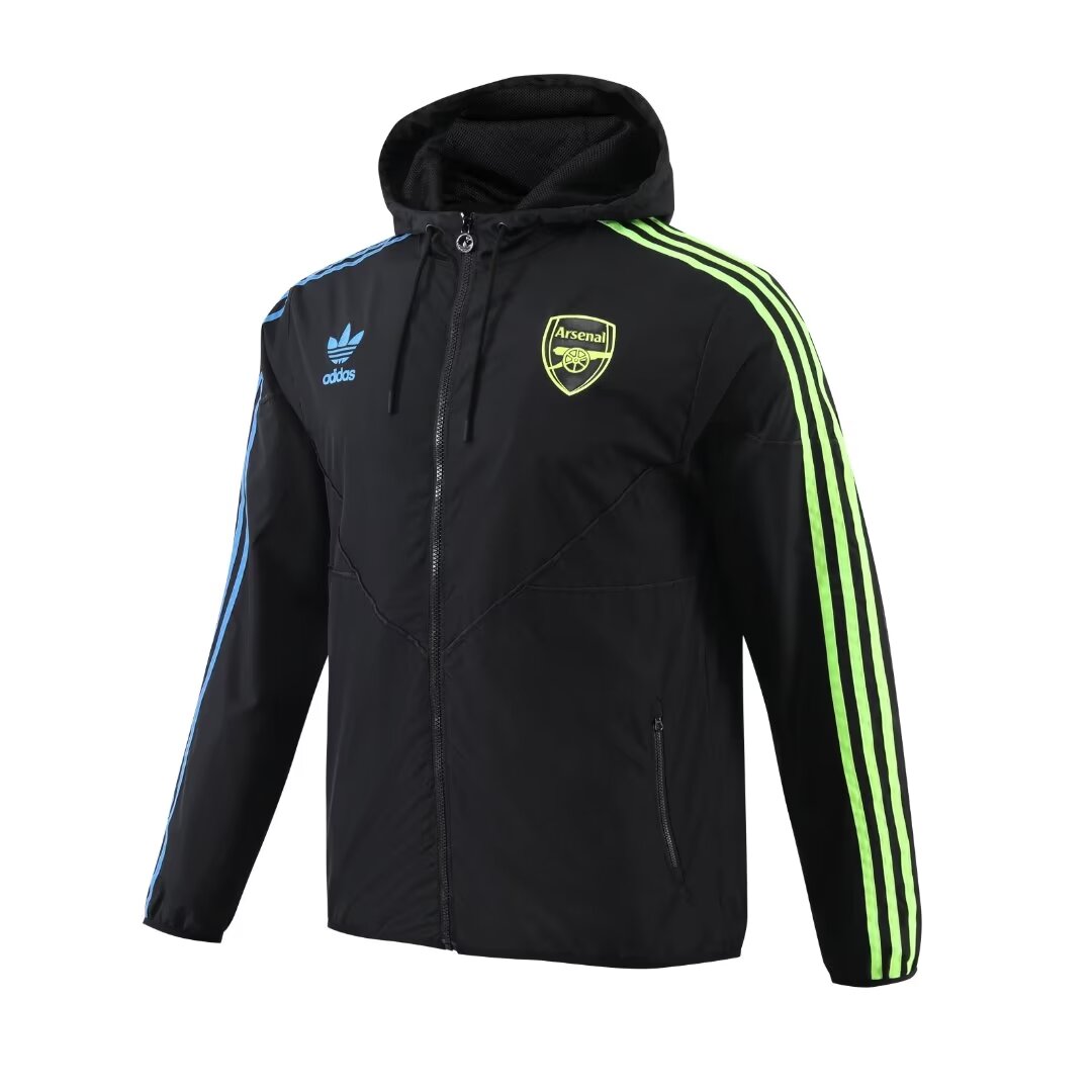 Mens Arsenal All Weather Windrunner Jacket Black 2023/24