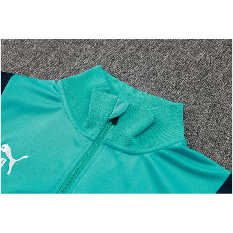 Mens Olympique Marseille Jacket + Pants Training Suit Green II 2023/24