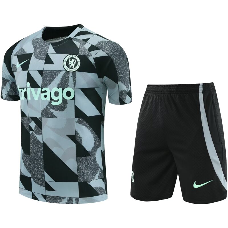 Mens Chelsea Short Training Suit Grey 2023/24