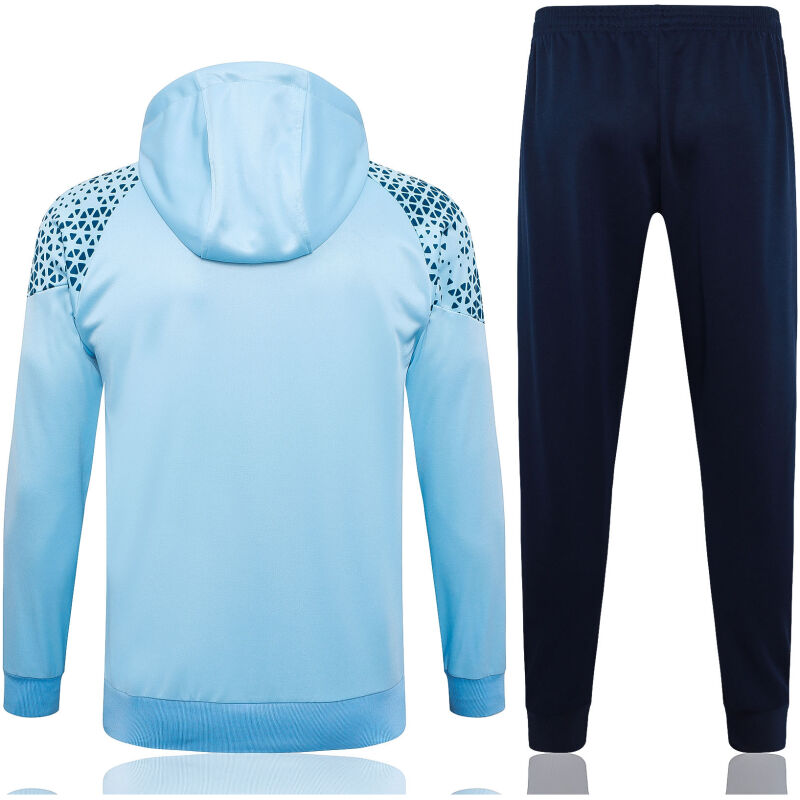 Mens Manchester City Hoodie Sweatshirt Blue 2023/24