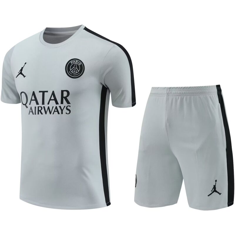 Mens PSG x Jordan Short Training Suit Grey 2023/24
