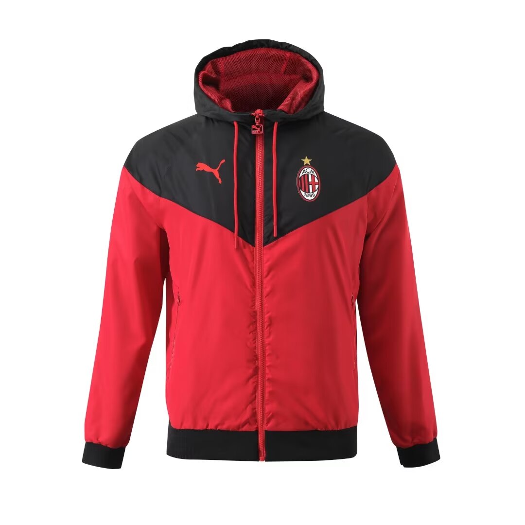 Mens AC Milan All Weather Windrunner Jacket Red 2023/24