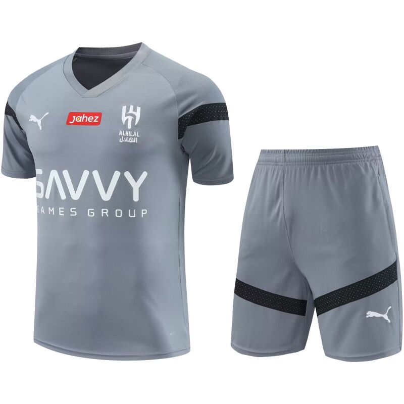 Mens Al-Hilal Short Training Suit Grey 2023/24