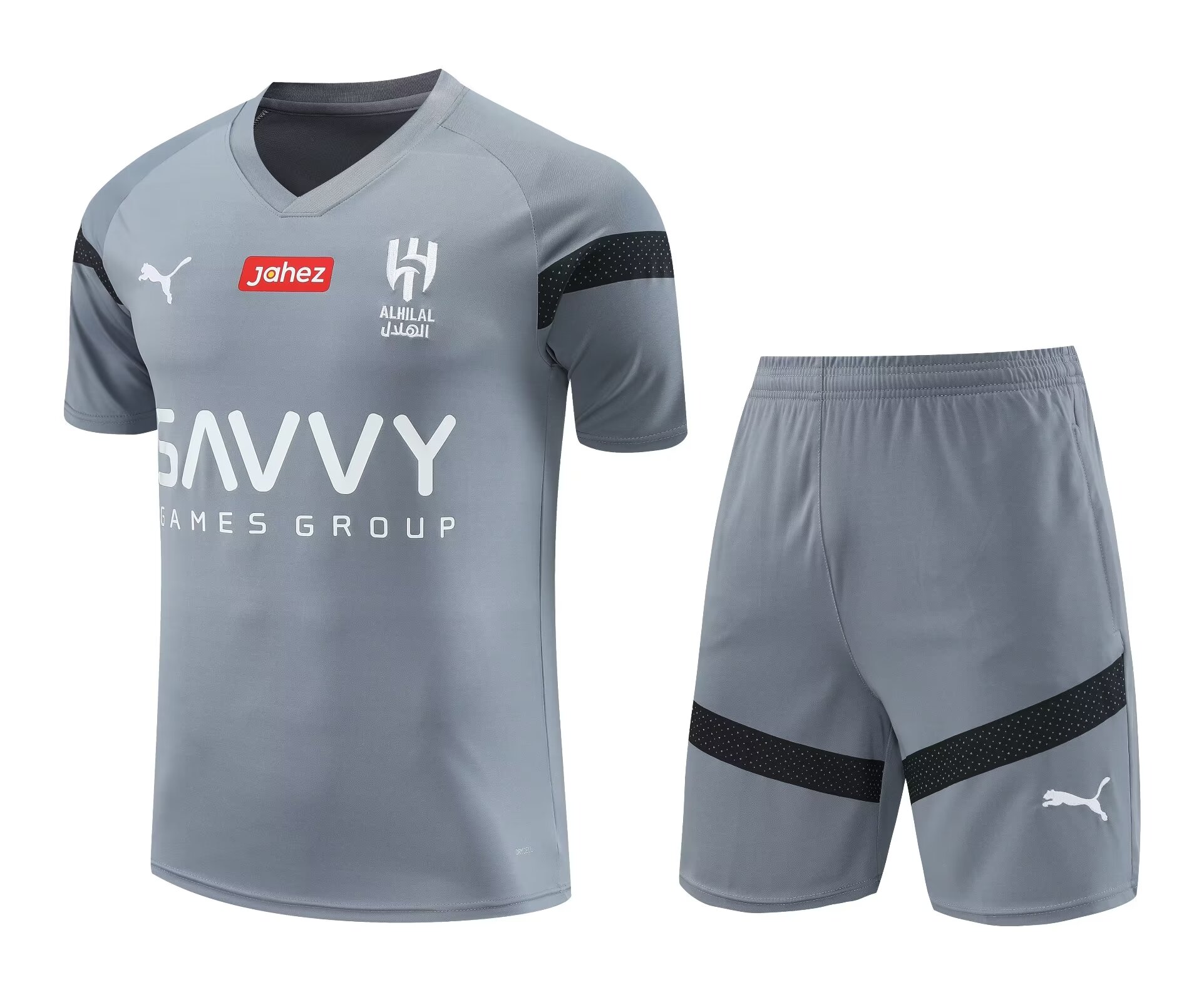 Mens Al-Hilal Short Training Suit Grey 2023/24