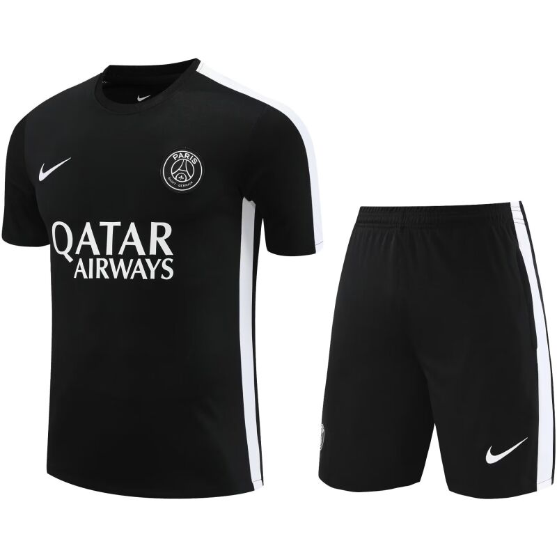 Mens PSG Short Training Suit Black 2023/24