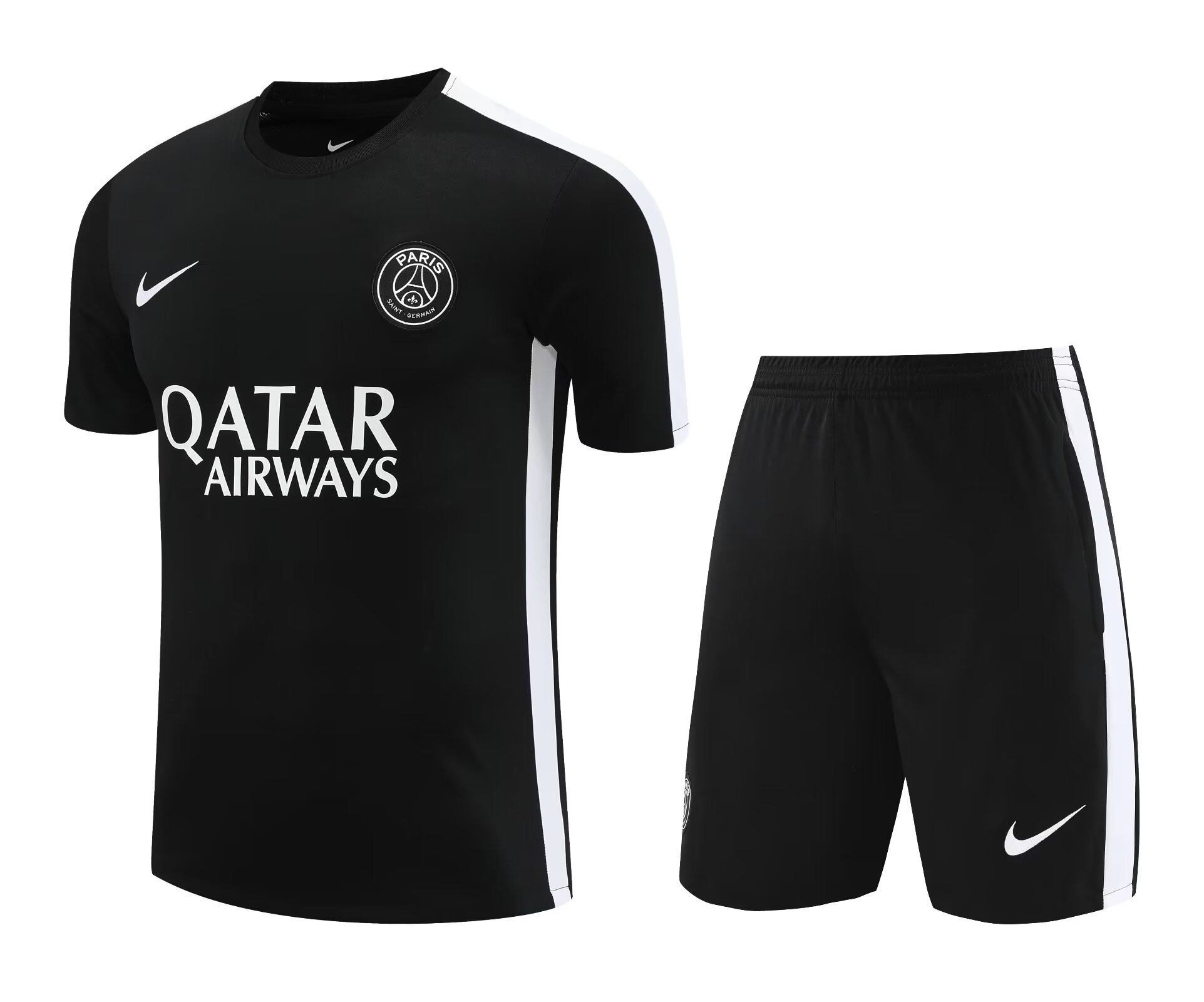 Mens PSG Short Training Suit Black 2023/24
