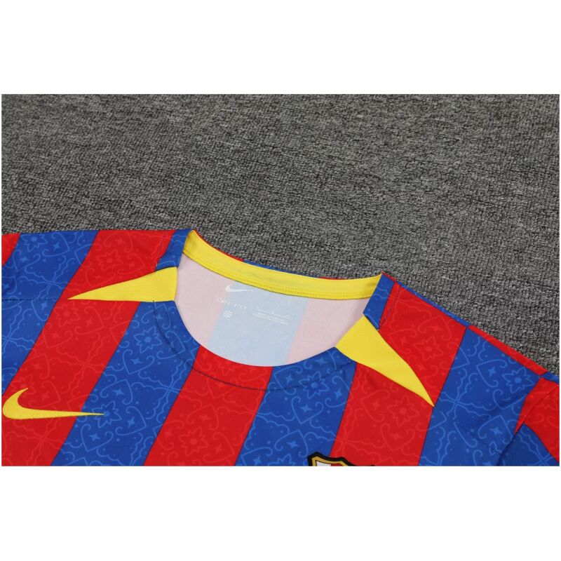 Mens Barcelona Short Training Suit Blue – Red 2023/24