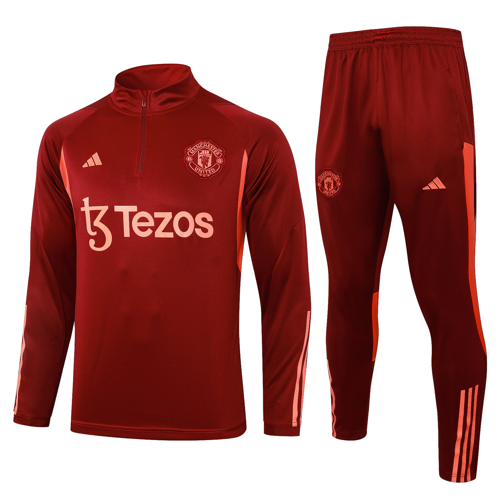 Mens Manchester United Training Suit Burgundy 2023/24