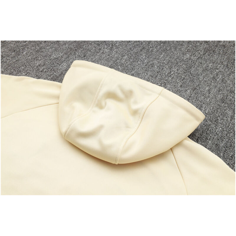 Mens PSG Hoodie Sweatshirt Beige 2023/24