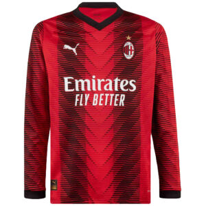Mens AC Milan Home Jersey Long Sleeve 2023/24