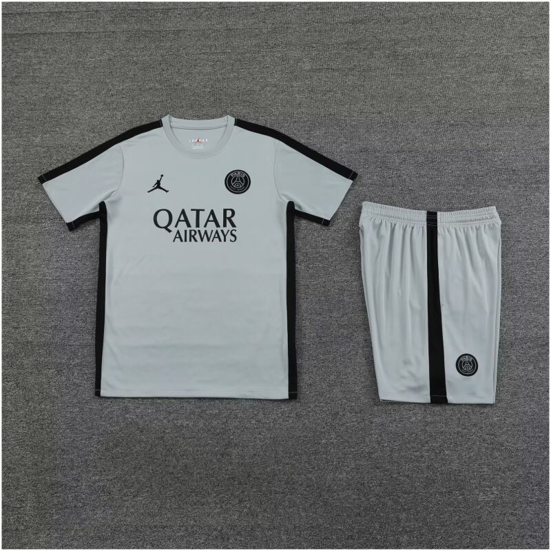 Mens PSG x Jordan Short Training Suit Grey 2023/24