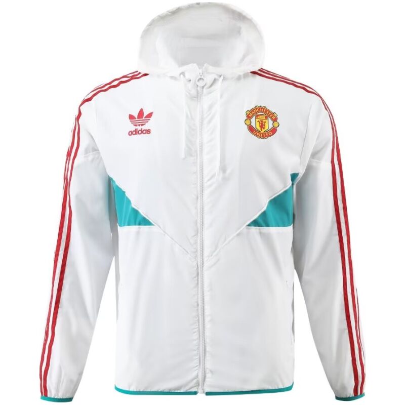 Mens Manchester United All Weather Windrunner Jacket White 2023/24