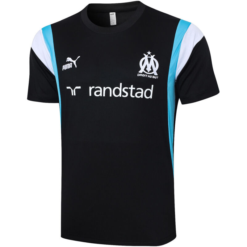 Mens Olympique Marseille Short Training Jersey Black 2023/24