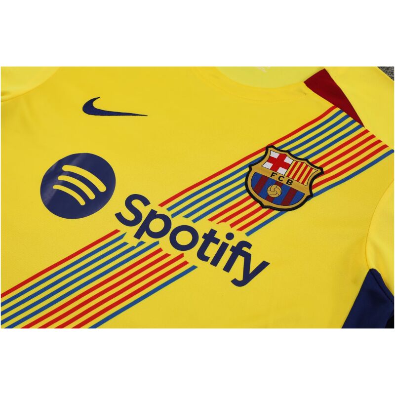 Mens Barcelona Short Training Suit Yellow 2023/24