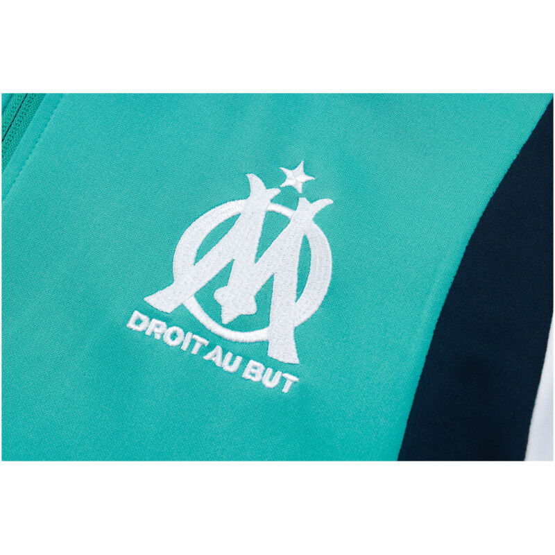 Mens Olympique Marseille Jacket + Pants Training Suit Green II 2023/24