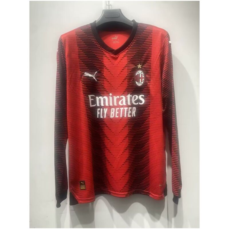 Herren AC Milan Heim Trikot Langarm 2023/24