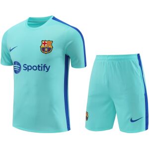 Mens Barcelona Short Training Suit Turquoise 2023/24