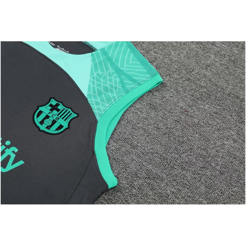 Mens Barcelona Singlet Suit Black – Green 2023/24