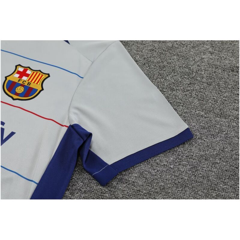Mens Barcelona Short Training Suit Grey 2023/24