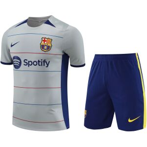 Mens Barcelona Short Training Suit Grey 2023/24