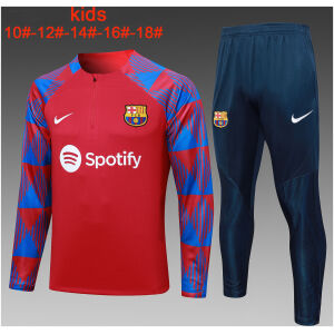 Kids Barcelona Training Suit Red 2023/24