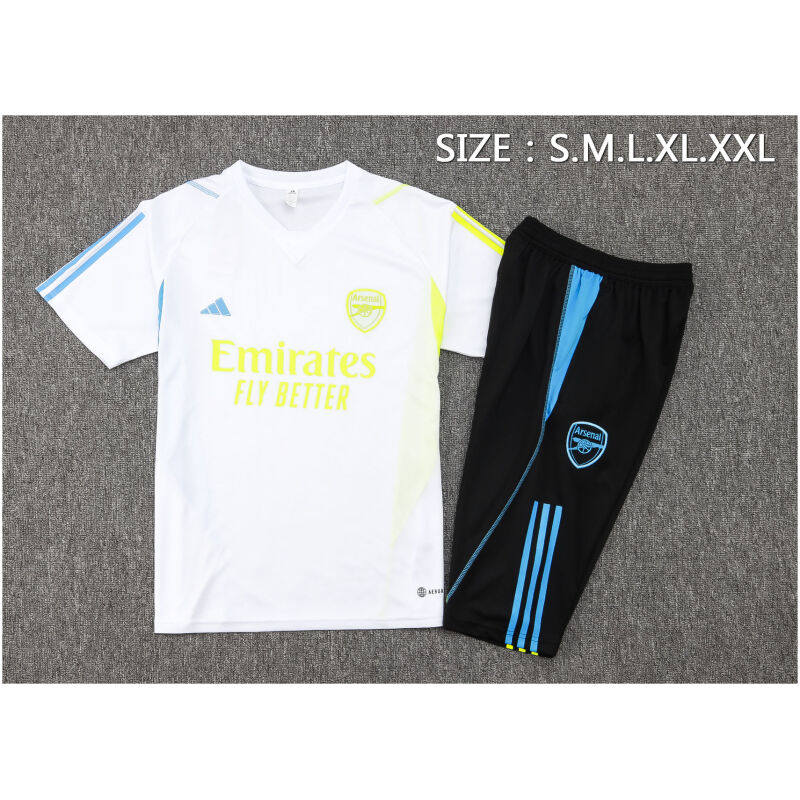 Mens Arsenal Short Training Suit White 2023/24