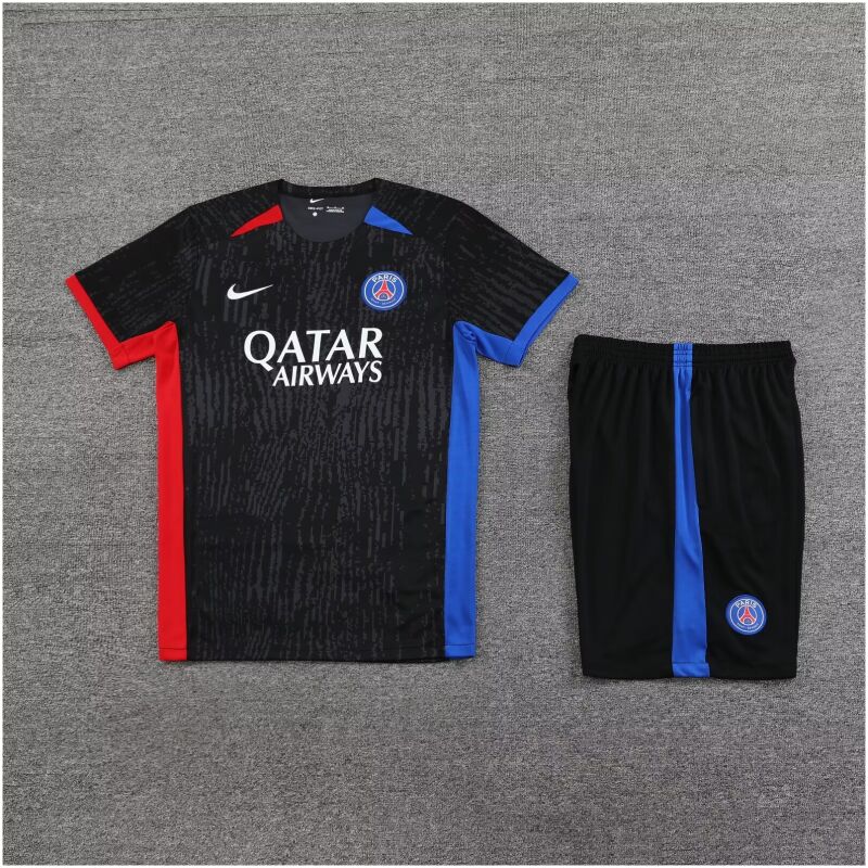 Mens PSG Short Training Suit Black II 2023/24