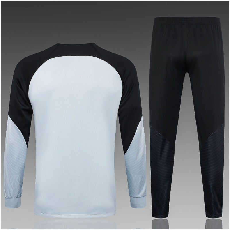 Kids Barcelona Jacket + Pants Training Suit Grey – Black 2023/24