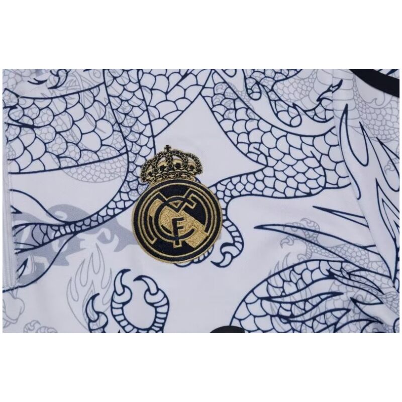 Mens Real Madrid Training Suit White Dragon 2023/24