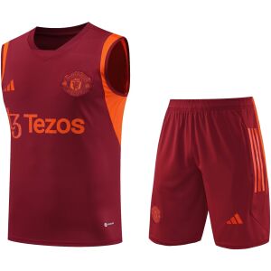Mens Manchester United Singlet Suit Burgundy 2023/24