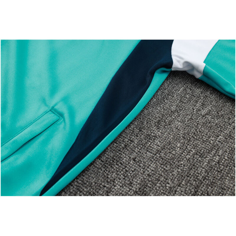 Mens Olympique Marseille Jacket + Pants Training Suit Green II 2023/24