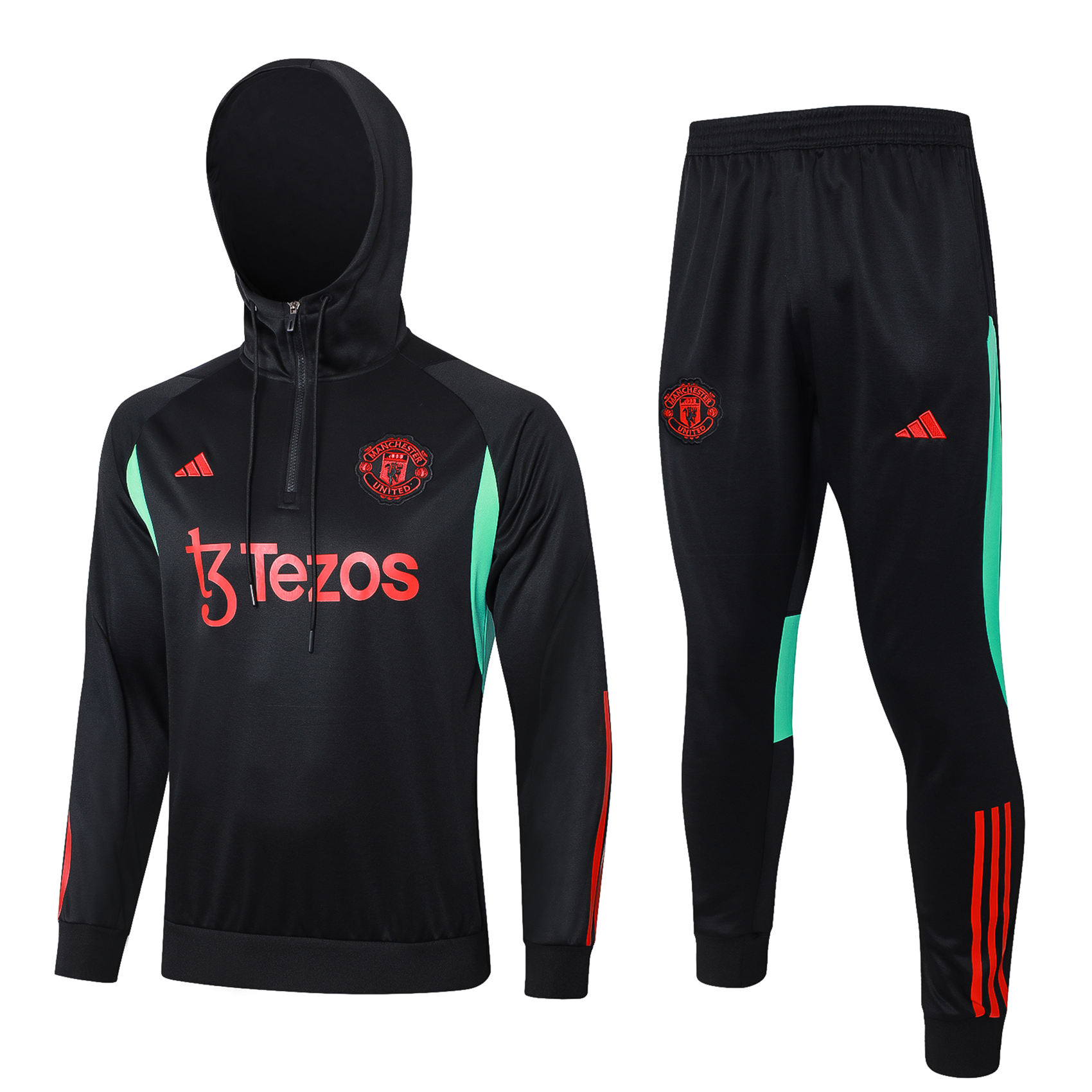 Mens Manchester United Hoodie Sweatshirt Black 2023/24